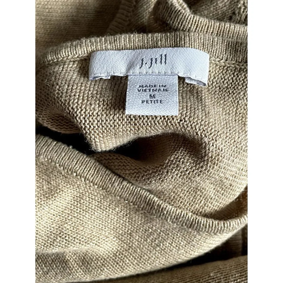 J. Jill Tan Linen Blend Sleeveless Shirt - Picture 3 of 3